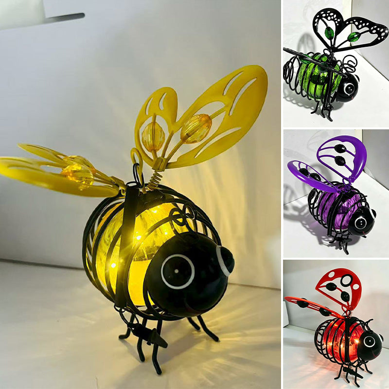 ๐๐๐ชดHanging Solar Bee Light โ Warm Amber Glow, Flicker-Free, Perfect for Garden Parties, Camping, or Kidsโ Rooms โ Spread Joy Day and Night ๐๐