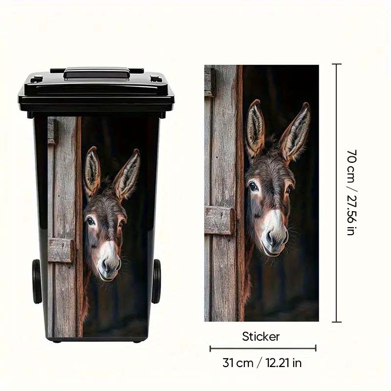 ๐ฎ Highland Cow Floral Trash Can Sticker