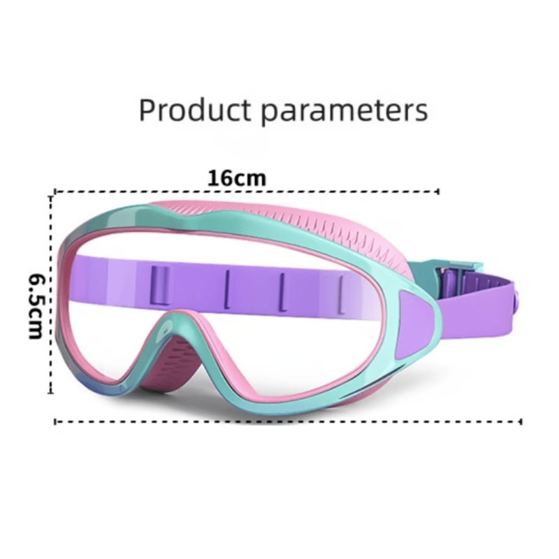 🏊♂️ ✨HD Children's Large Frame Waterproof and Anti-fog Swimming Goggles