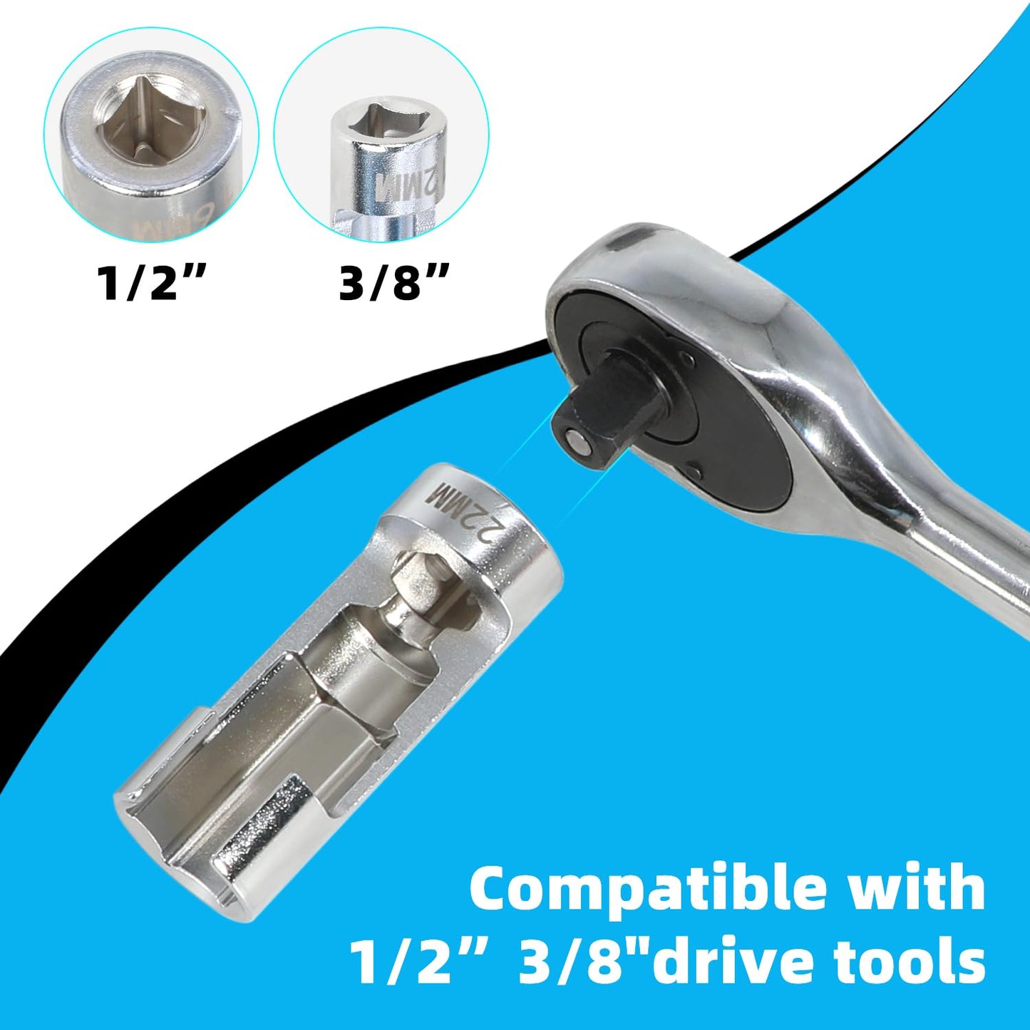 Tyiiplus™ 14PCS Diesel Injector Fuel Line Socket Set – 8-22mm Flare Nut Sockets