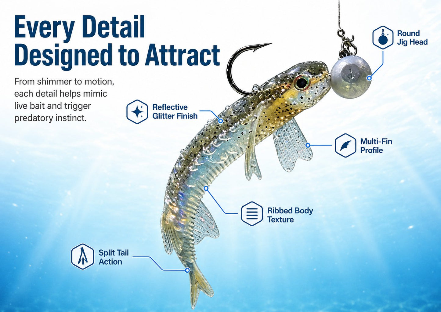 🐟️Realistic transparent fishing lure🎣