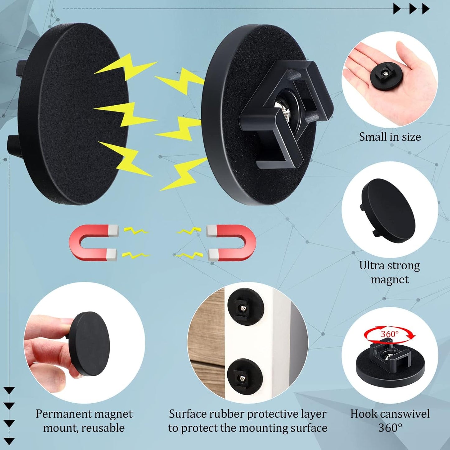 TYIIPLUS Magnetic Zip Tie Mount