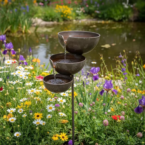 🌿🐦 Bring Life Back To Your Garden – Rain Catcher Bird Bath