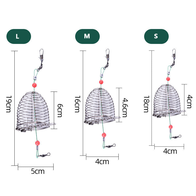 Tyiiplus™ Stainless Steel Fishing Bait Cage Feeder – Durable Fish Attracting Rig Attachment