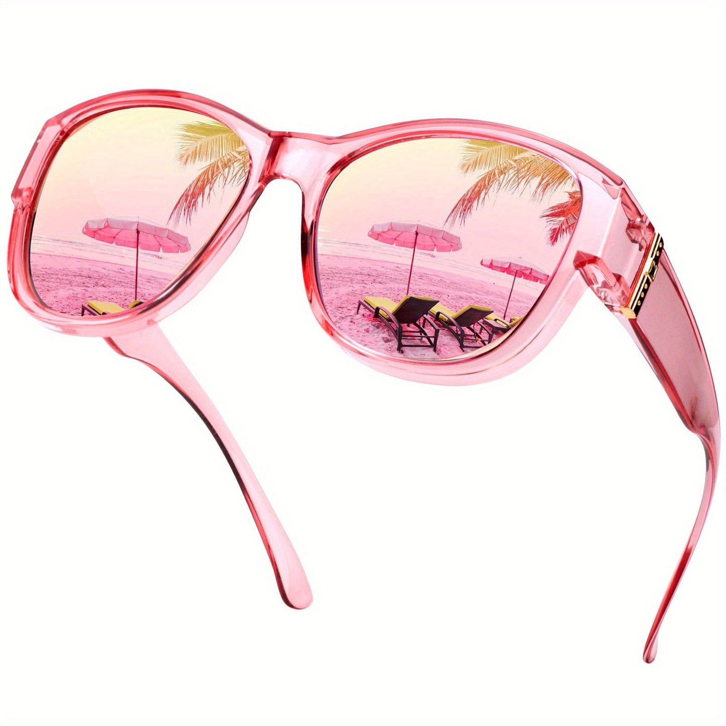 TYIIPLUS™ Polarized Fit-Over Sunglasses for Women - Stylish UV400 Over-Glasses Sunglasses for Prescription Eyewear