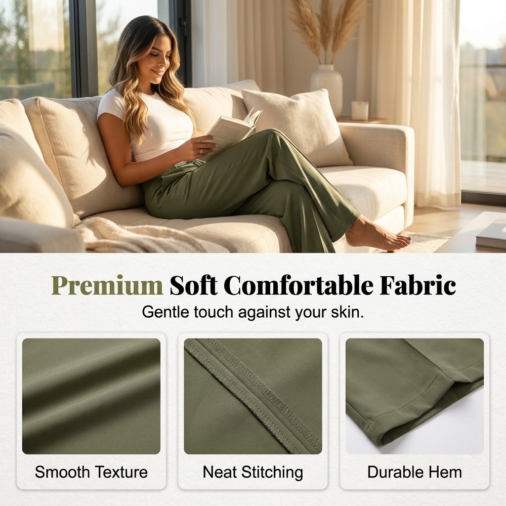 TYIIPLUS™ Women’s Wide Leg Pleated Trousers – Elegant Vertical Line Design