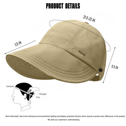 Women's Wide Brim Sun Visor Hat