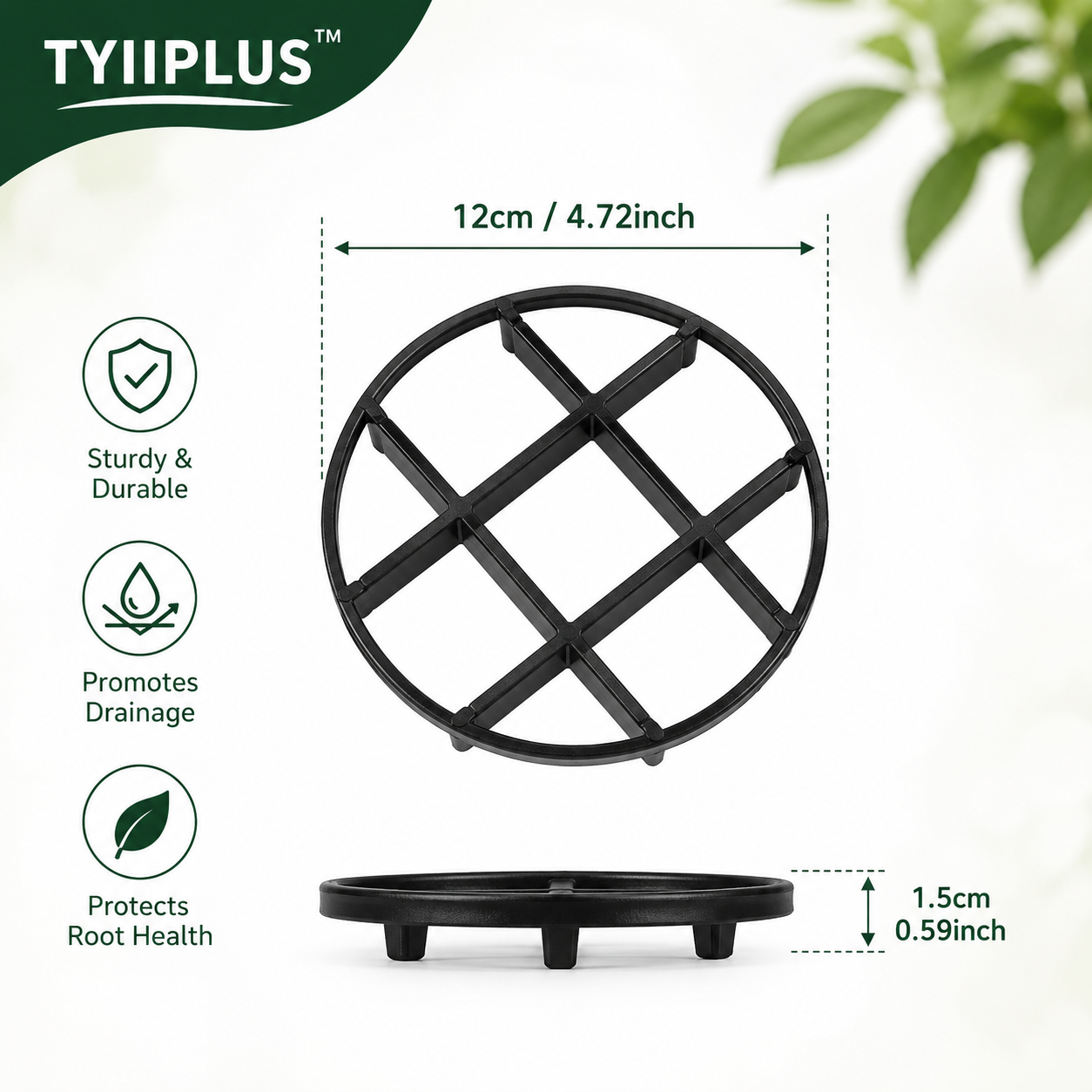 TYIIPLUS™ Plant Pot Riser Stand for Better Drainage & Healthy Roots