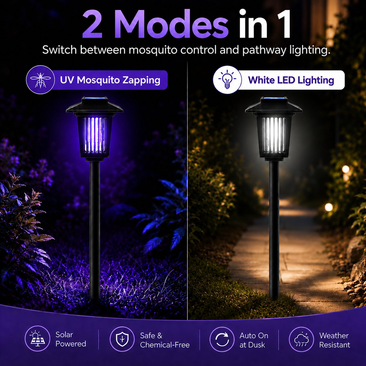Solar Mosquito Zapper Path Light