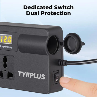 TYIIPLUS™ 12V/24V Car Power Inverter with PD30W Fast Charging & Dual AC Outlets