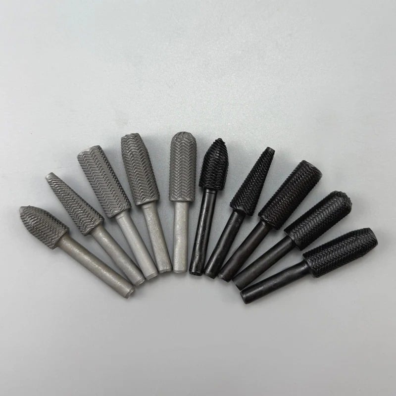 🔥 5-Piece Carbon Steel File Set – High-Speed Wood Grinding & Carving Bits