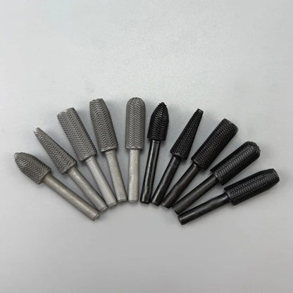 🔥 5-Piece Carbon Steel File Set – High-Speed Wood Grinding & Carving Bits