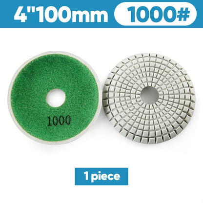 TYIIPLUS™ Bowl-Shaped Diamond Polishing Pads | Single Pad & 7PCS Set for Granite, Marble, Quartz & Stone Wet Polishing
