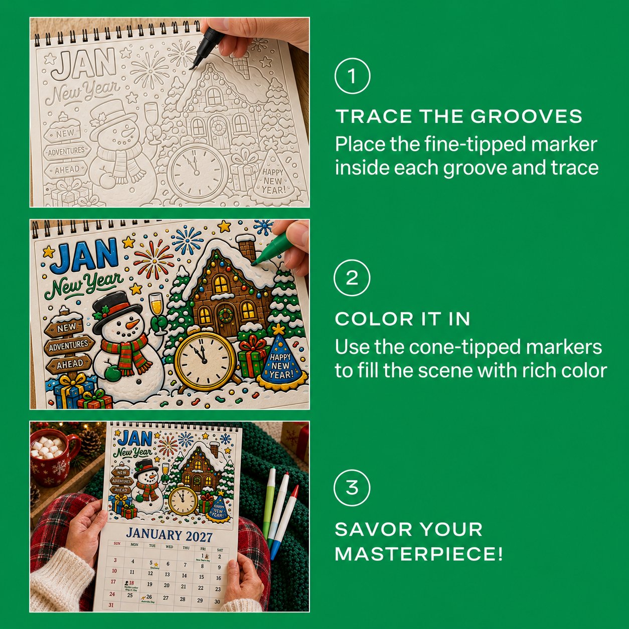 🎨Color Your Year 2027: Creative Coloring Calendarr📅