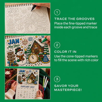 🎨Color Your Year 2027: Creative Coloring Calendarr📅