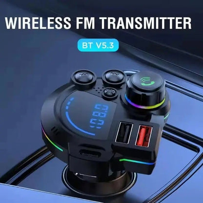 PD 30w Type-C Car Charger & Bluetooth 5.3 FM Transmitter, Wireless MP3 Player with Dual USB Ports