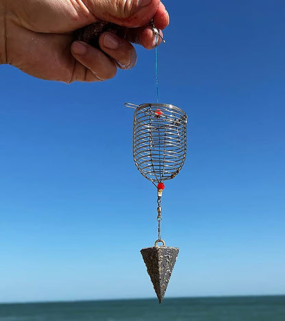 Tyiiplus™ Stainless Steel Fishing Bait Cage Feeder – Durable Fish Attracting Rig Attachment