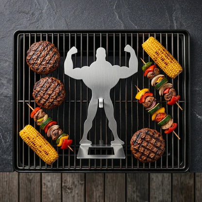 Funny BBQ Stand Muscle Man Hot Dog Holder