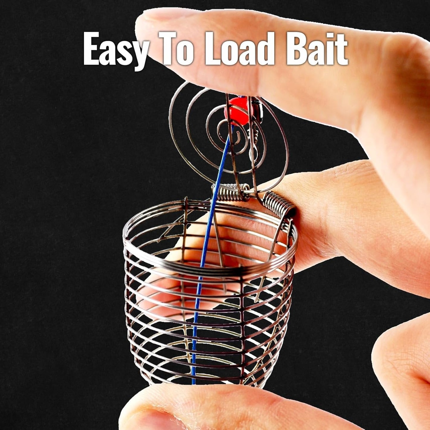 Tyiiplus™ Stainless Steel Fishing Bait Cage Feeder – Durable Fish Attracting Rig Attachment
