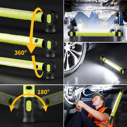 TYIIPLUS™ 3000LM Rechargeable Under Hood Work Light Bar with Magnetic Base & Hooks