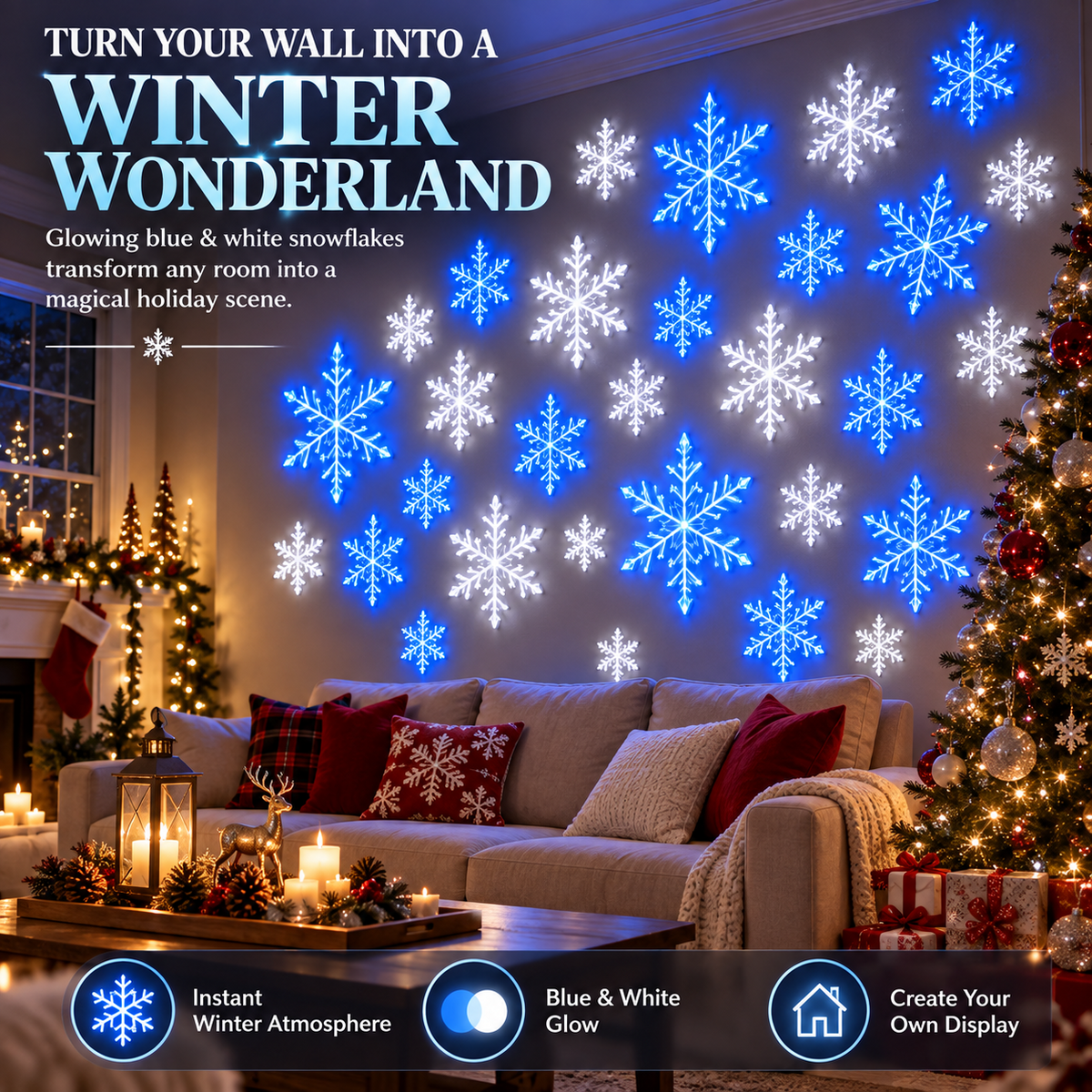 ❄️TYIIFIND LED Snowflake Wall Light Set (12 Pcs)