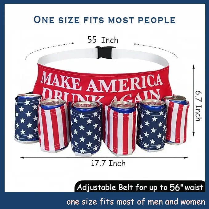 TYIIPLUS™ Patriotic 6-Can Drink Belt