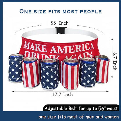 TYIIPLUS™ Patriotic 6-Can Drink Belt