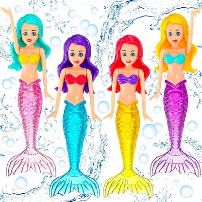 TYIIPLUS™ Colorful Mermaid Dive Toys Set (4-Pack)