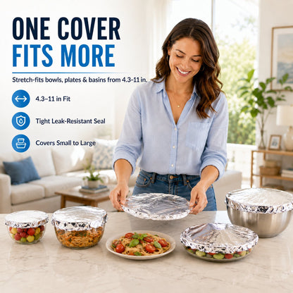 Reusable Foil Food Covers – Airtight Freshness & Bug Protection