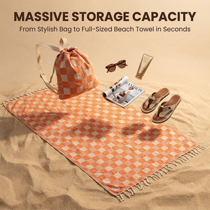 2-in-1 Convertible Beach Towel Bag