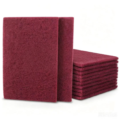 TYIIPLUS™ 3.4" × 4.9" Maroon Scuff Pads (10-Pack)