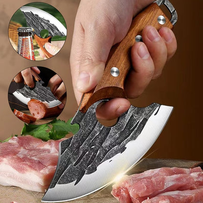 Premium Hand-Forged Chef's Knife & Cleaver Set