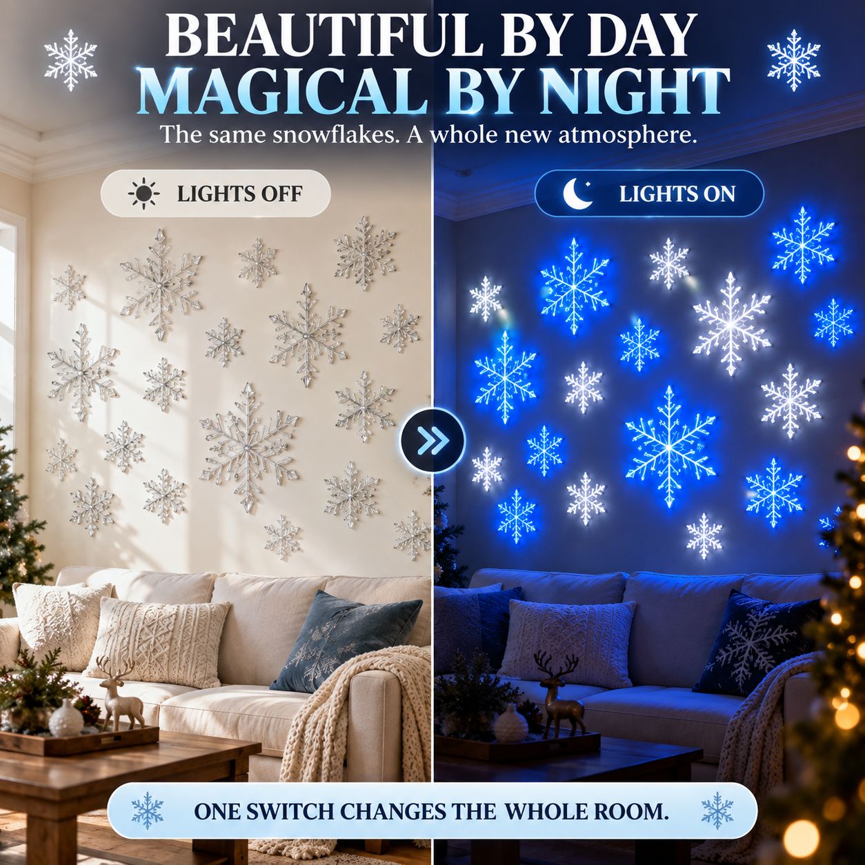 ❄️TYIIFIND LED Snowflake Wall Light Set (12 Pcs)