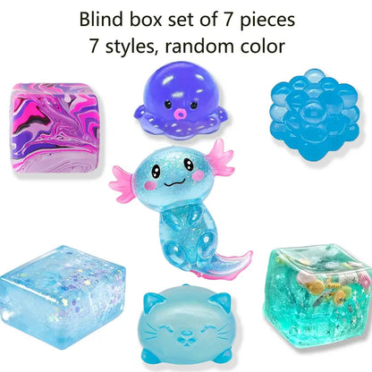 7PCS Squishy Sensory Blind Box Fidget Toy Set
