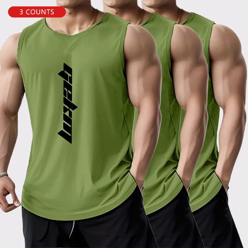 Men’s Quick-Dry Gym Tank Tops – Breathable Sleeveless Workout Shirts for Running, Training & Summer Casual Wear