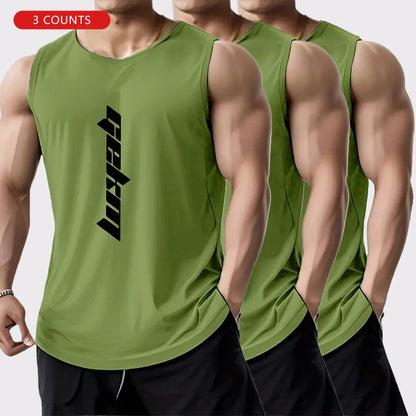 Men’s Quick-Dry Gym Tank Tops – Breathable Sleeveless Workout Shirts for Running, Training & Summer Casual Wear