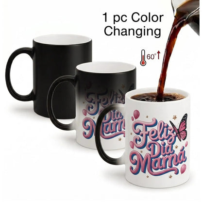 Feliz Día Papá Magic Color Changing Mug – Spanish Father's Day Heat Reveal Coffee Cup Gift for Dad