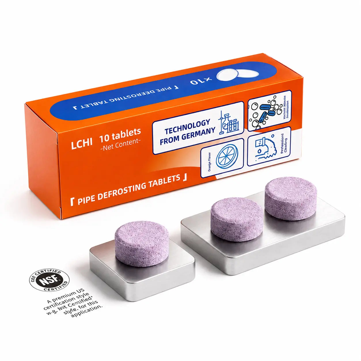 TYIIPLUS™ Multi-Functional Pipe Cleaner Tablets – Drain, Washer & Septic System Cleaning Tablets | Odor Eliminator, Clog Remover & Descaler