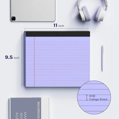 TYIIPLUS™ Color Legal Writing Pads – Wide Landscape Notepads with Perforated Pages, Thick Backing & No-Bleed Paper