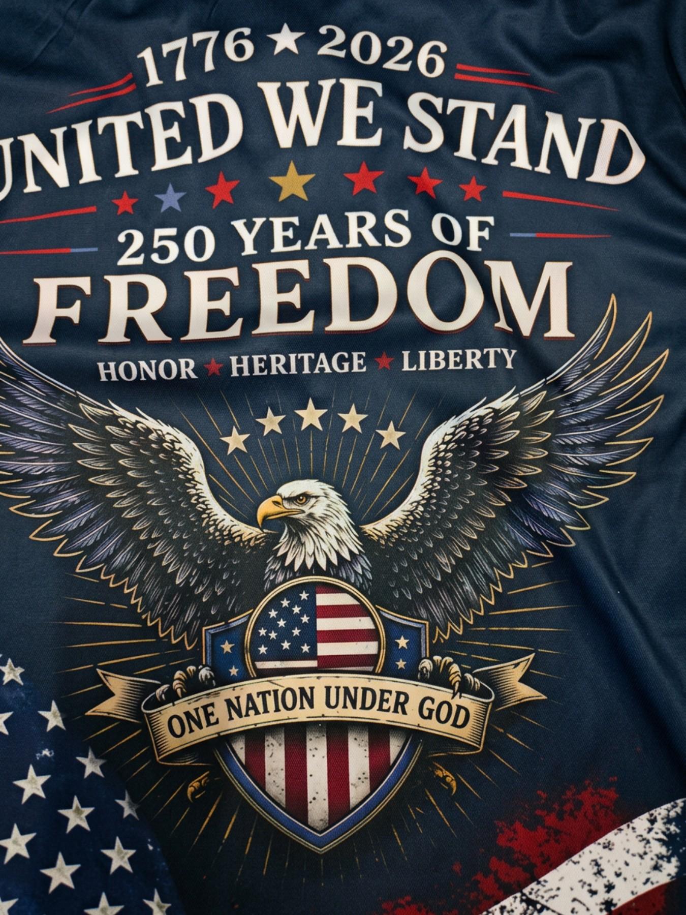 250th Anniversary American Flag Polo Shirt for Men