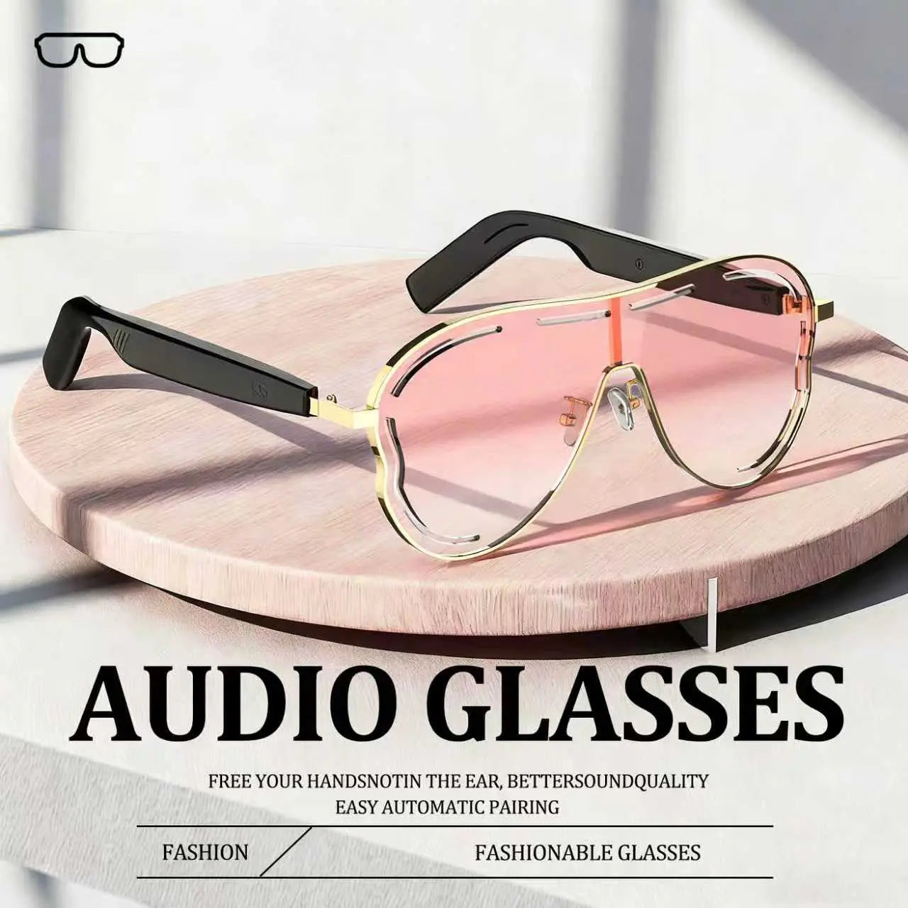 TYIIPLUS™ Smart Bluetooth 5.4 Audio Sunglasses – Open-Ear Wireless Music Glasses with UV Protection & Hands-Free Calling