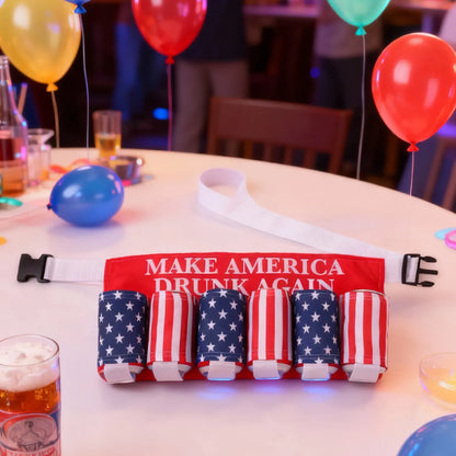 TYIIPLUS™ Patriotic 6-Can Drink Belt