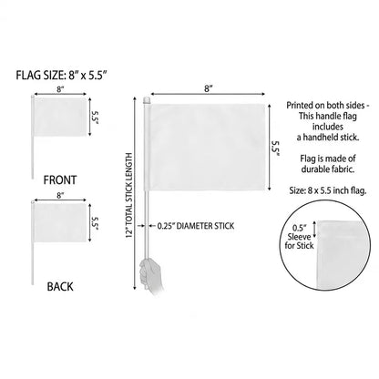 America 250th Birthday Handheld Flags – 1776–2026 Patriotic Mini Stick Flags for Independence Day Celebrations