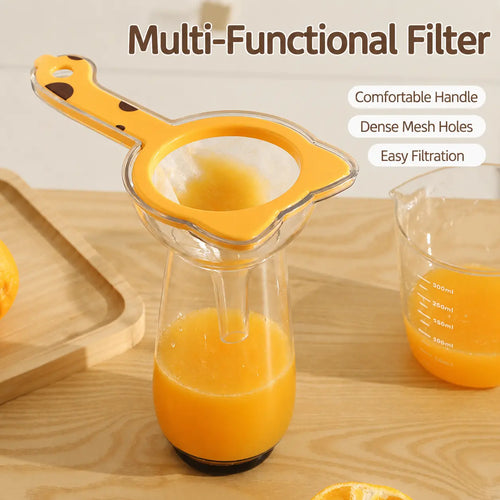 TYIIPLUS™ Cat Ear Multi-Purpose Funnel & Fine Mesh Strainer – Food-Grade Kitchen Filter for Juices, Liquids & Dry Ingredients