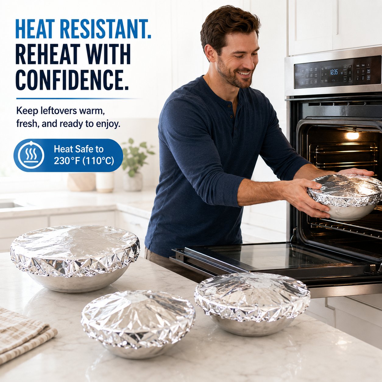 Reusable Foil Food Covers – Airtight Freshness & Bug Protection