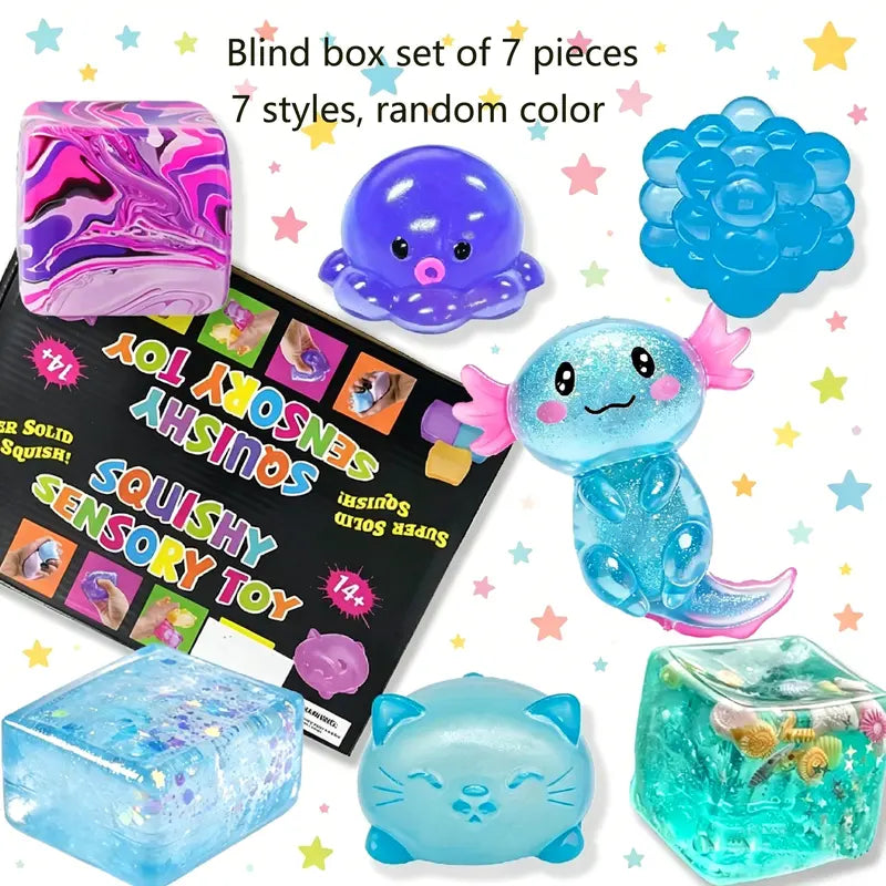 7PCS Squishy Sensory Blind Box Fidget Toy Set