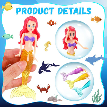 TYIIPLUS™ Colorful Mermaid Dive Toys Set (4-Pack)