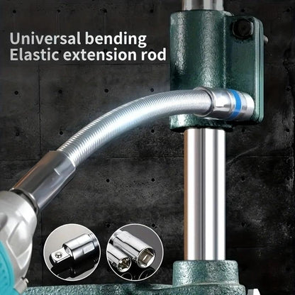 TYIIPLUS™ Flexible Socket Extension Bar Set – Bendable Ratchet Wrench Extensions for Tight Spaces, CR-V Steel Automotive Repair Tool Kit