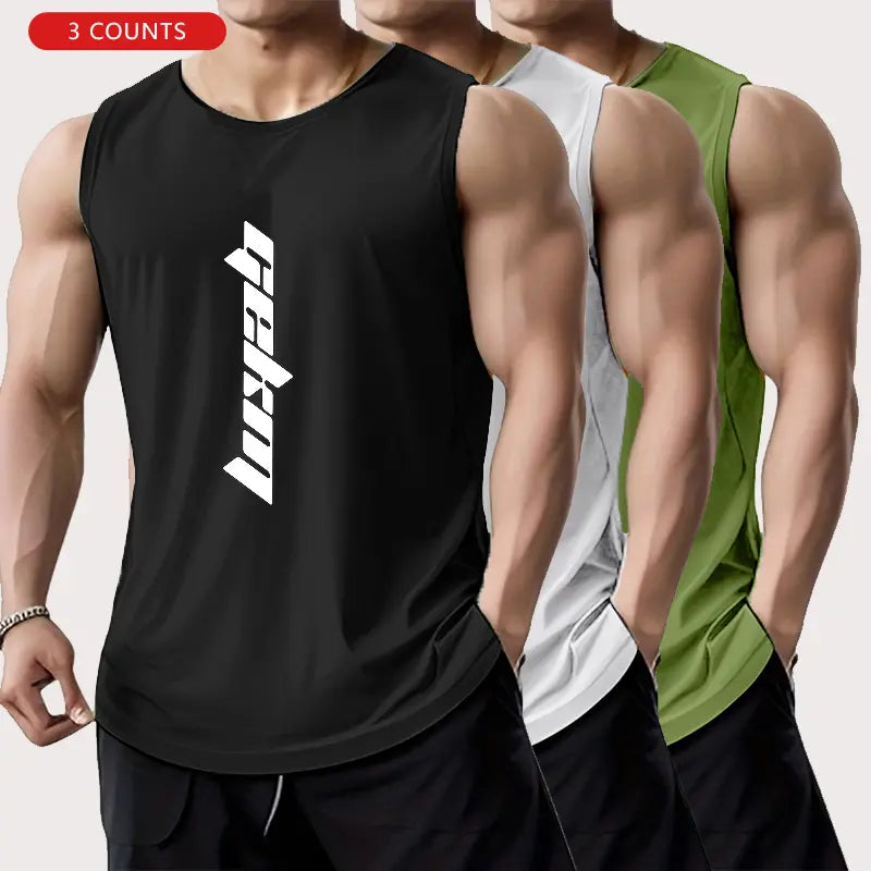 Men’s Quick-Dry Gym Tank Tops – Breathable Sleeveless Workout Shirts for Running, Training & Summer Casual Wear