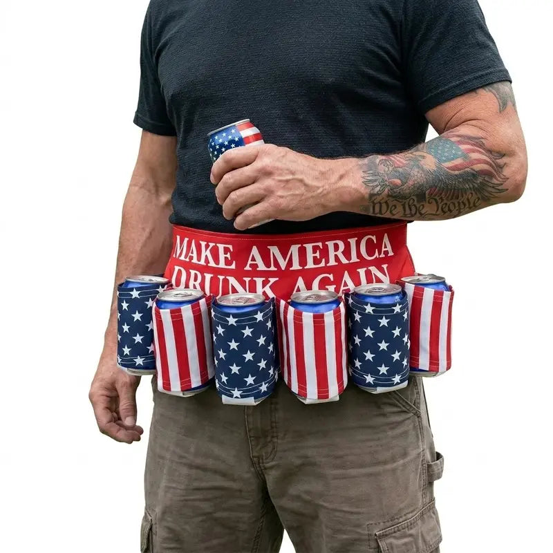 TYIIPLUS™ Patriotic 6-Can Drink Belt